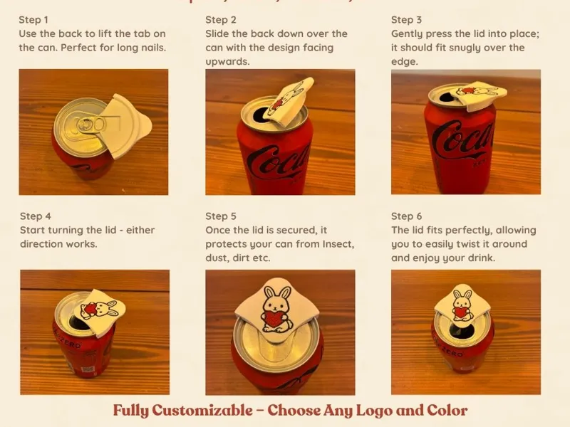 Can Lid Protector ( Over 40 designs)