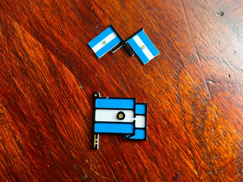 Pines Escarapela Bandera Argentina x2 - modelo 02