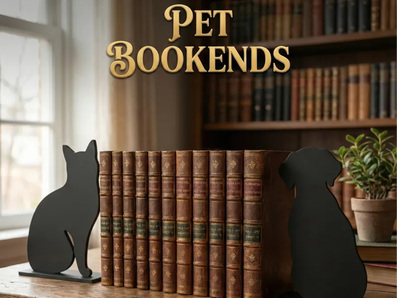 Bookend - cat / dog 