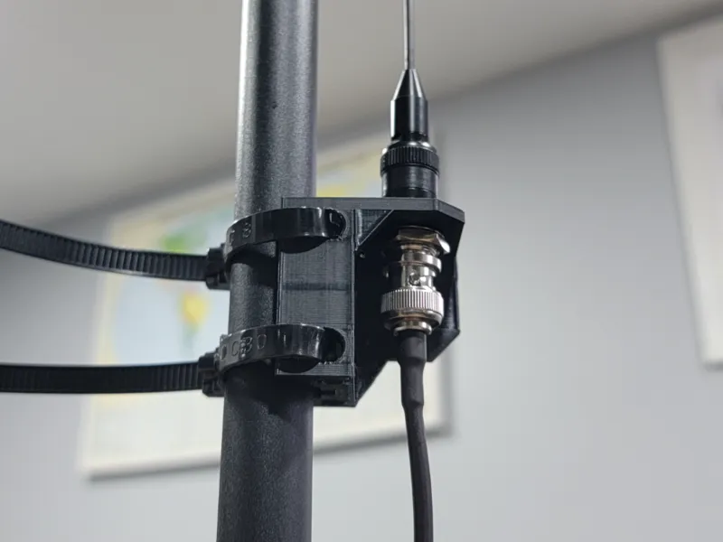 BNC and SO-239 pole antenna holder / bottle mount