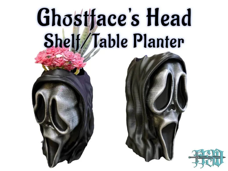 Ghostface's Head Standing Planter