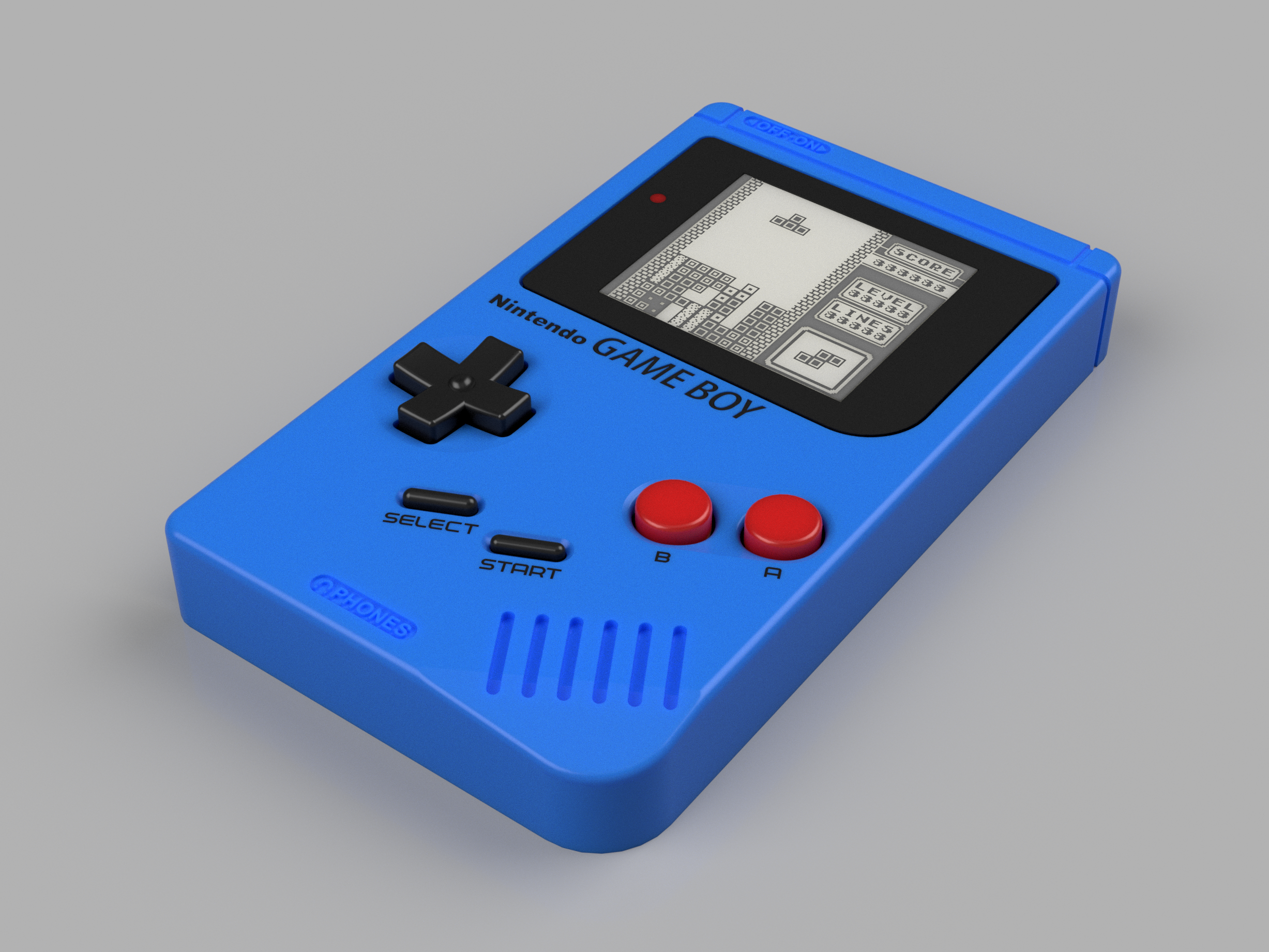 Miniatura 3 do modelo 3D 复古 GAME BOY 开关装饰（支持两开联排）