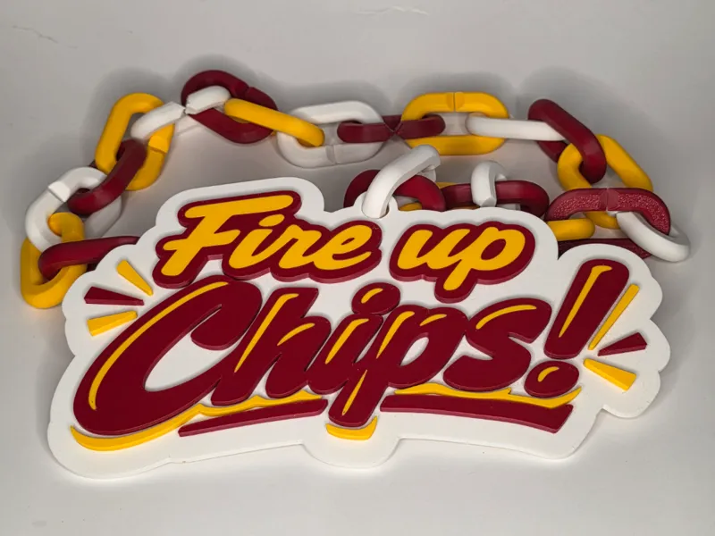 Fire Up Chips Chain Pendant