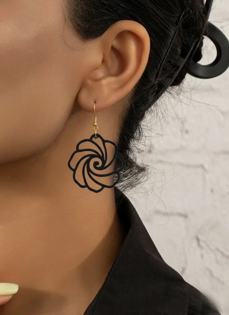 Pendiente Flor En Espiral view 2