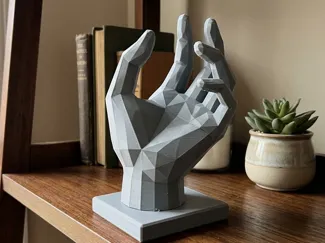 Low Poly Hand Sculpture