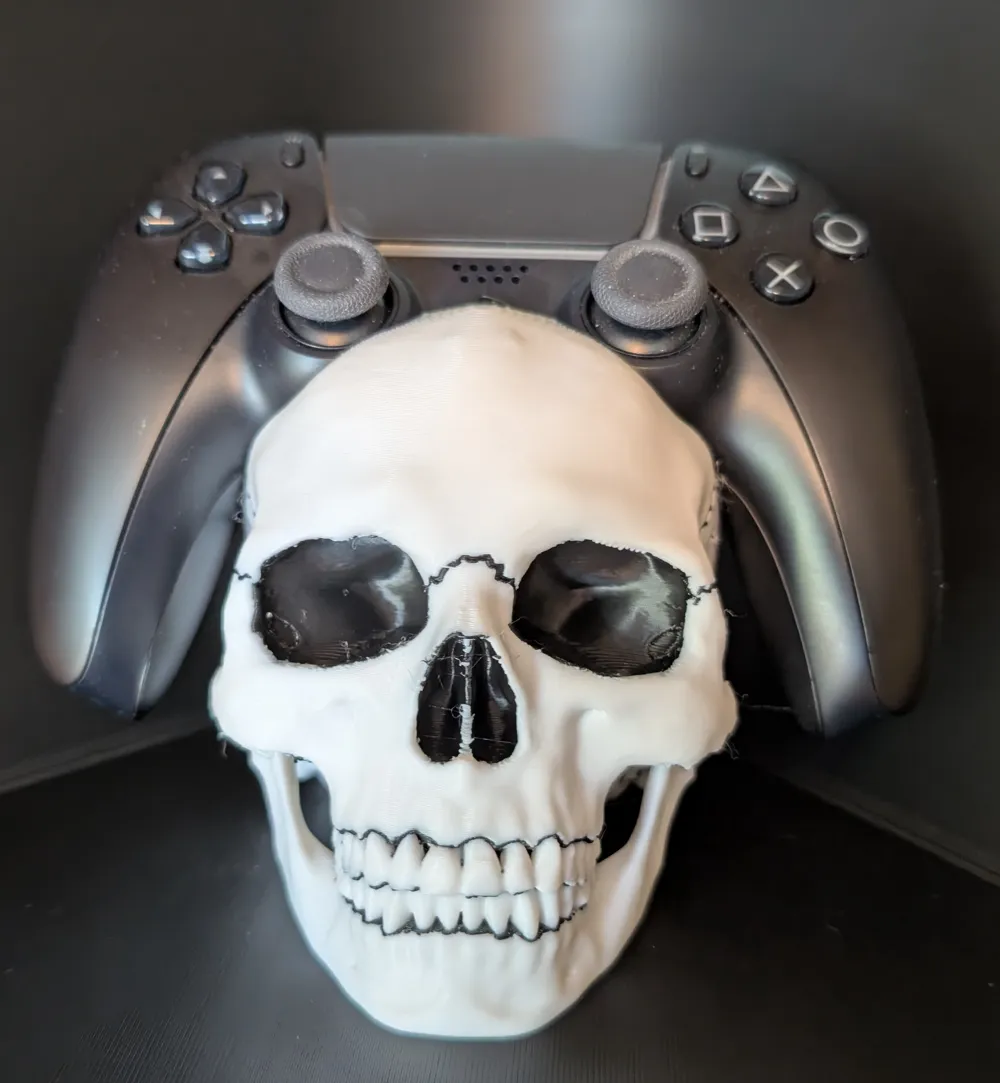 PS5 Controller Stand Holder Skull - Free 3D Print Model - MakerWorld