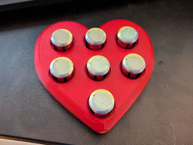 Love heart bubble pop fidget