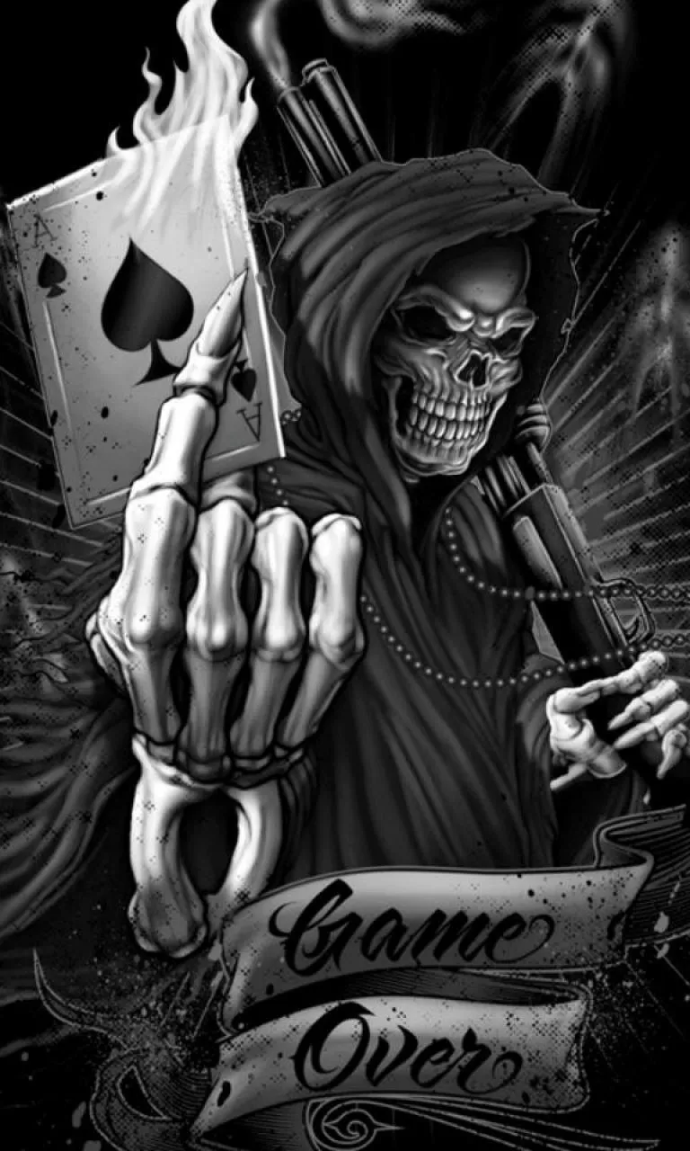 HUEFORGE - Skeleton GAME OVER art