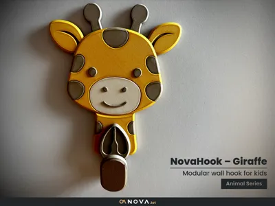 Giraffe Wall Hook for Nursery & Kids Room