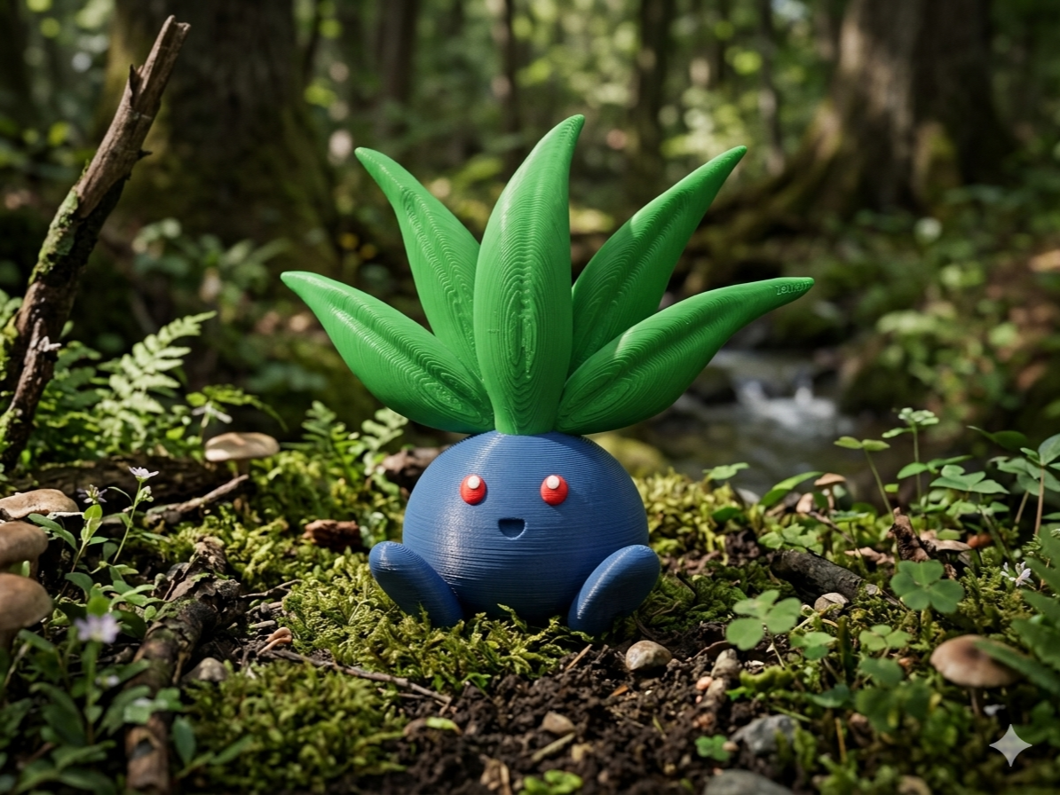 Oddish Pokemon Figure Multi-Color Print
