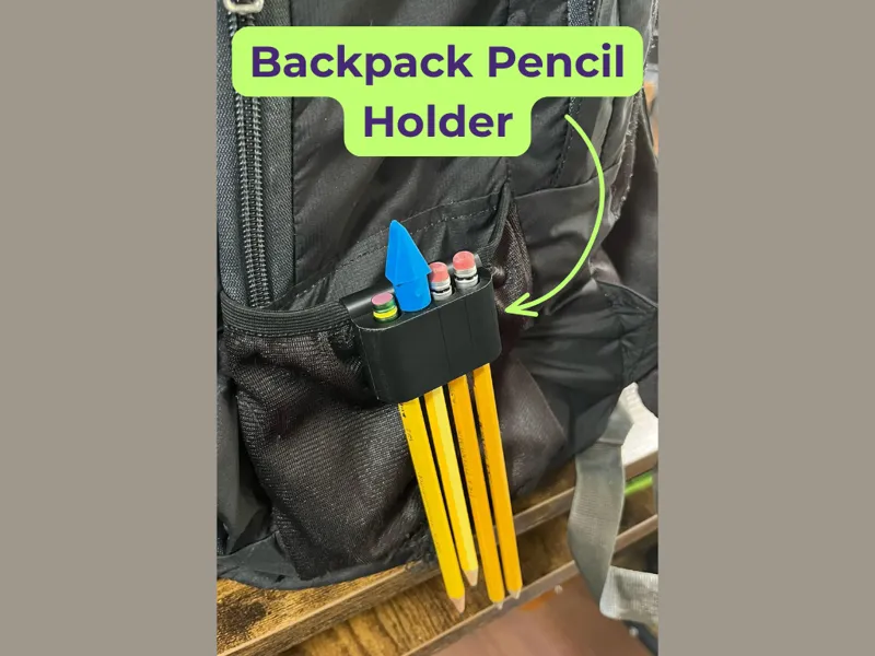 Backpack Pencil Holder | 4 & 8 Slot Variations 