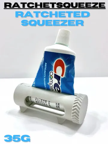 Letrero o emblema decorativo: RatchetSqueeze, The Ratcheted Toothpaste Squeezer — vista de referencia 2