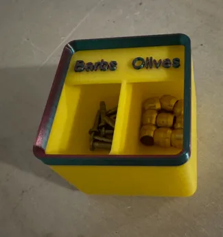 Bicycle Barb and Olive Storage Gridfinity