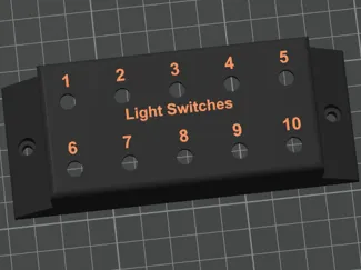 Switch box for lighting model rail