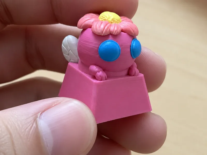 粉皮鍵帽 / keycap pink pikmin / 粉蒼蠅鍵帽