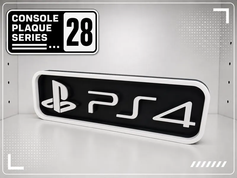 Console Logo Plaque - PS4 / PlayStation 4