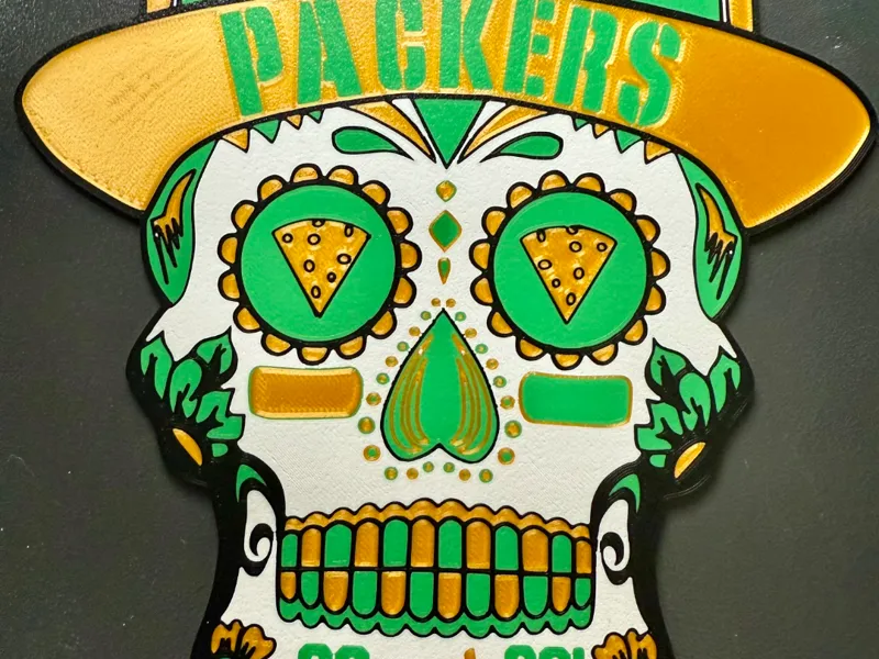 Sugar Skull Green Bay Packers 
