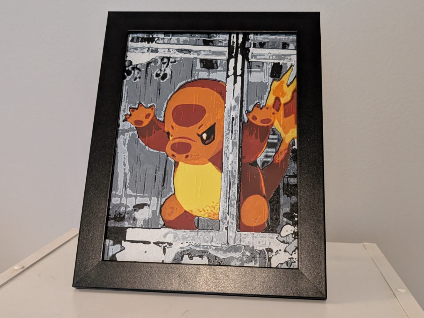 Window Charmander Pokemon 6x8 Hueforge - Two Parts