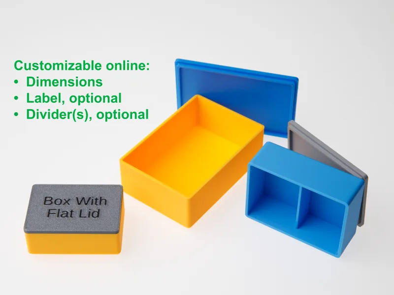 Customizable Box With Flat Lid (#2 in series)