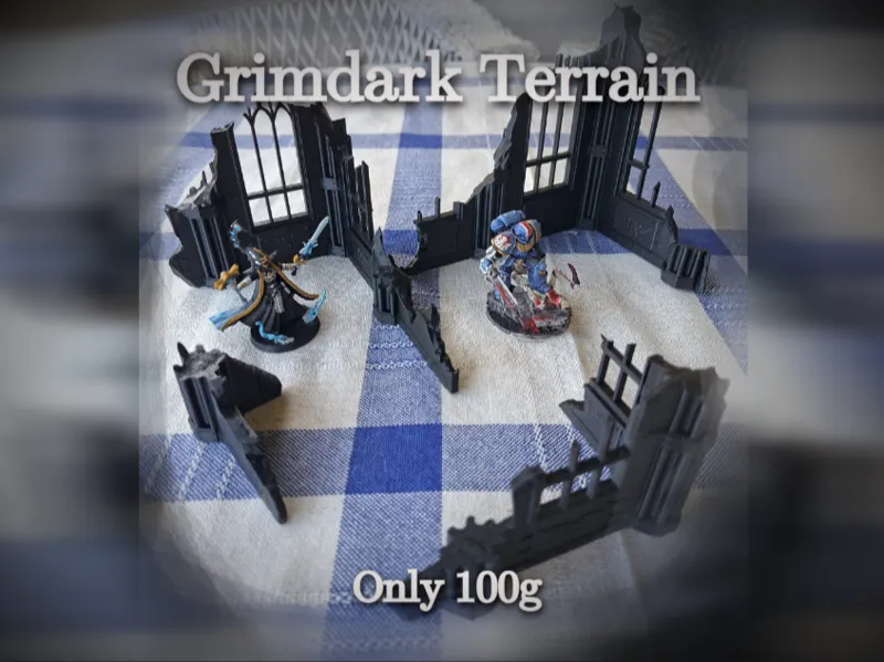 4# Set of Grimdark Ruins for 40k and DnD
