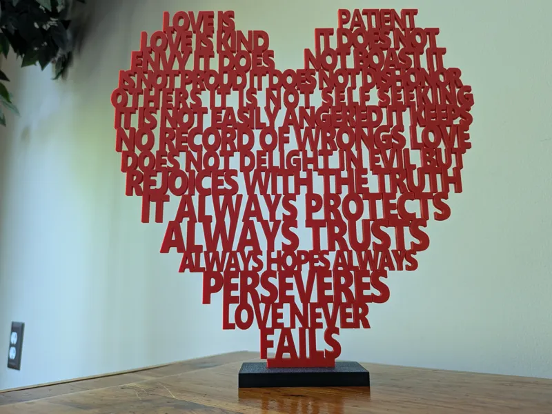 Love is patient, love is kind