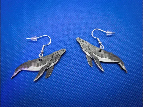 Humpback Whale Earrings