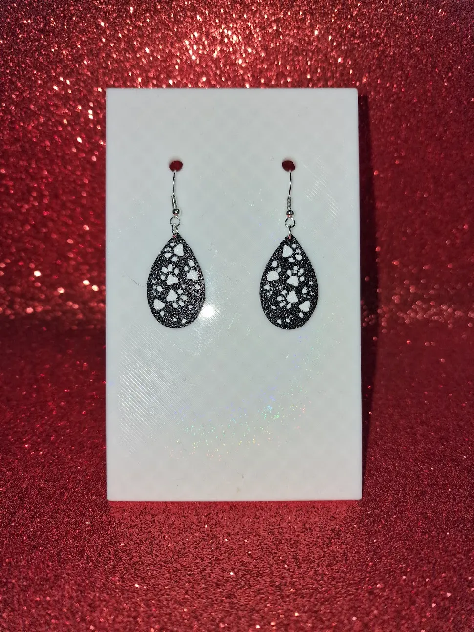 Animals tracks drop earrings view 2