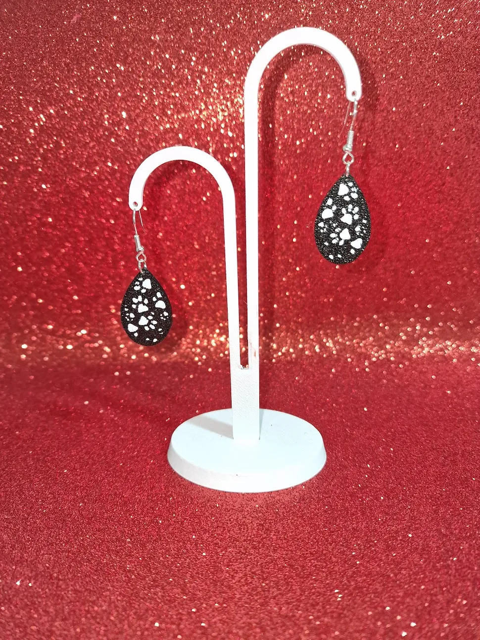 Animals tracks drop earrings view 3