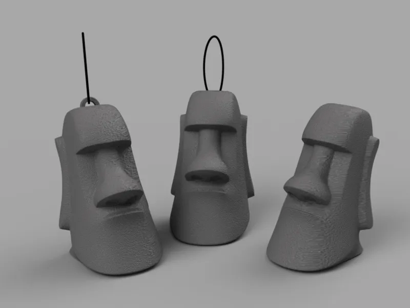 MOAI TEXTURED KEYCHAIN