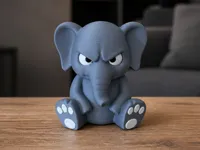 Grimmiger Elefant - 3 Farben - 100mm Höhe