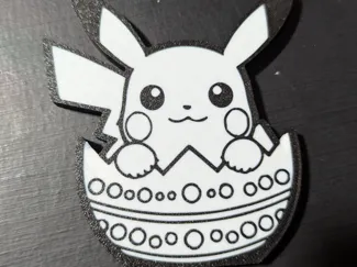 pikachu pâques à colorier