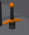 Simplified handle with supports only