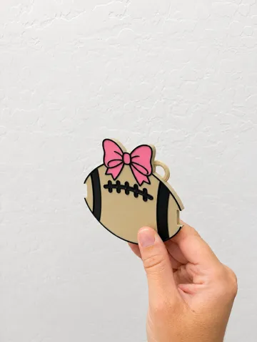 Accesorio para sujetar ligas de cabello: Football Bow Ponytail Holder | Hair Tie Organizer — vista de referencia 3