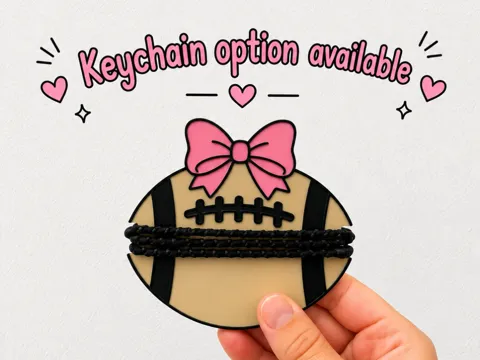 Accesorio para sujetar ligas de cabello: Football Bow Ponytail Holder | Hair Tie Organizer — referencia de MakerWorld