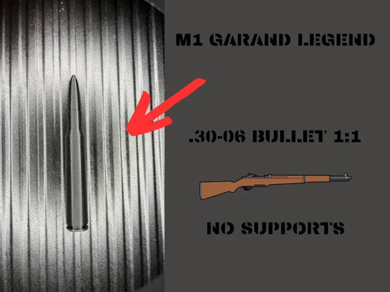 .30-06 Springfield M1 Garand Gun Bullet 1:1 Scale