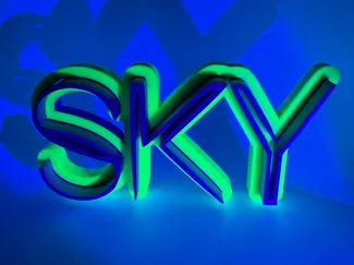 Name plate (SKY) glow in the dark