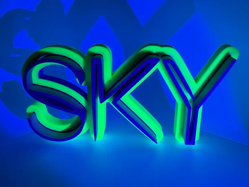 Name plate (SKY) glow in the dark