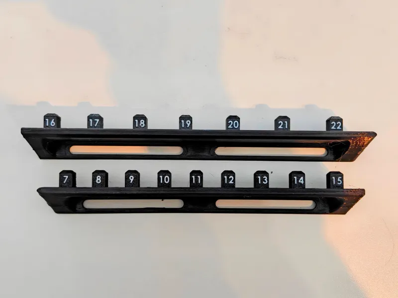 3/8" Socket Wall Holder – Labeled Organizer
