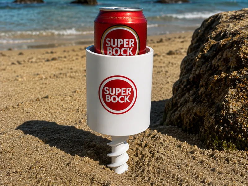 Beach Sand Can Holder – Super Bock Edition