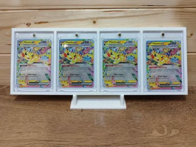 Modular 4-Slot Pokémon Card Display Stand