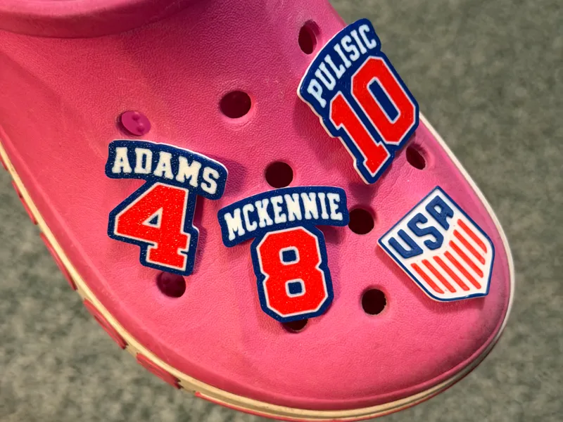 Team USA Soccer World Cup Player Croc Charms