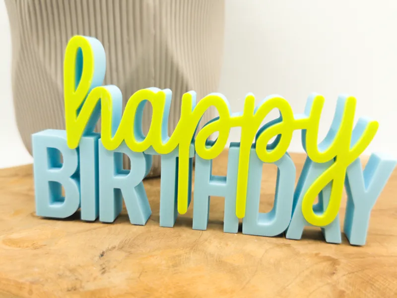 3D Schriftzug Happy Birthday - 3D Typo Geburtstag