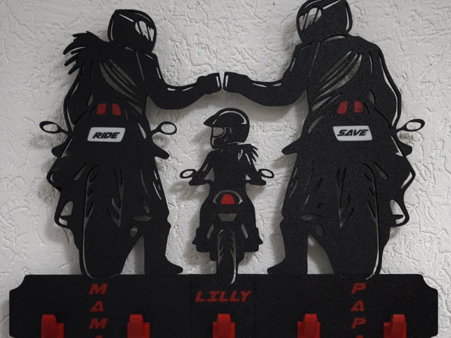 Schlüssel Wandhalterung im Biker Style (2 Profile)