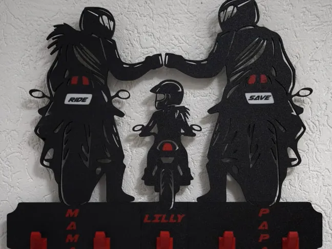 Schlüssel Wandhalterung im Biker Style (2 Profile)