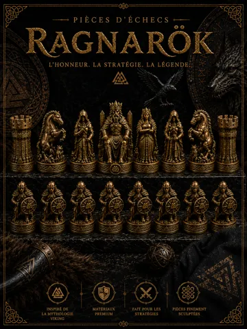 Tapa o cubierta: Pièces d’échecs Ragnarök Vikings — vista de referencia 2