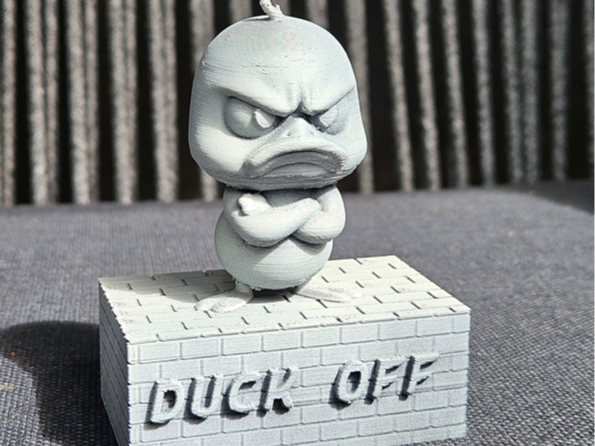 Angry Duckling on Brick base - Duck Off 