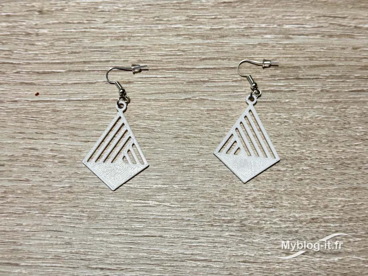 Triangle earring view 3