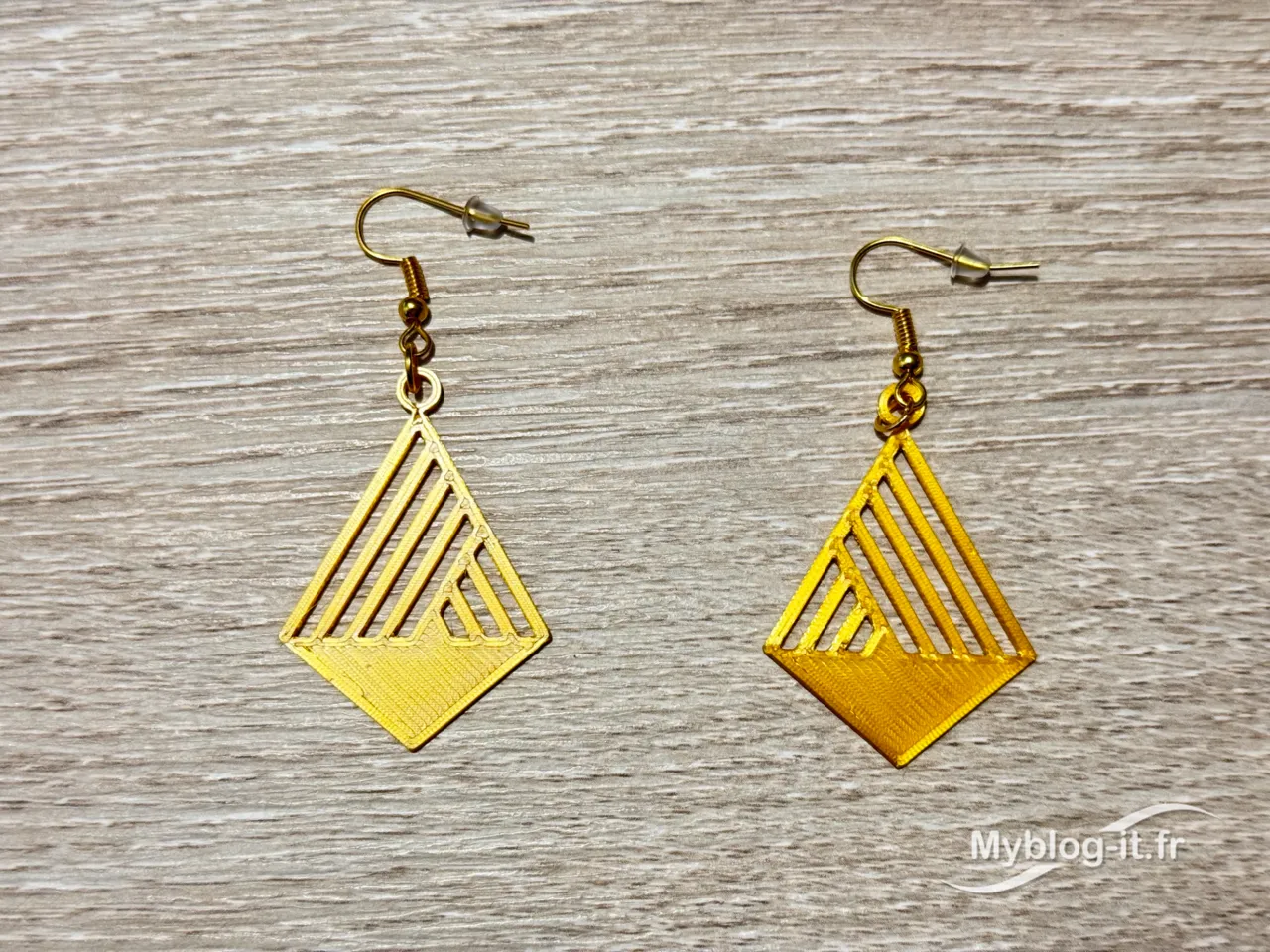 Triangle earring view 4