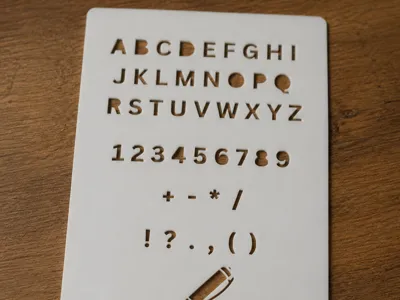 ABC & Number Writing Stencil – Handwriting Trainer