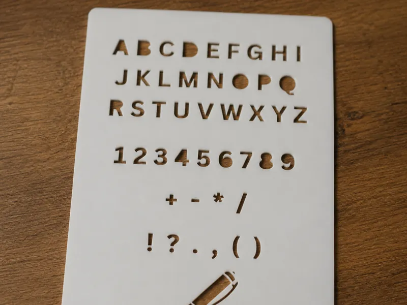 ABC & Number Writing Stencil – Handwriting Trainer